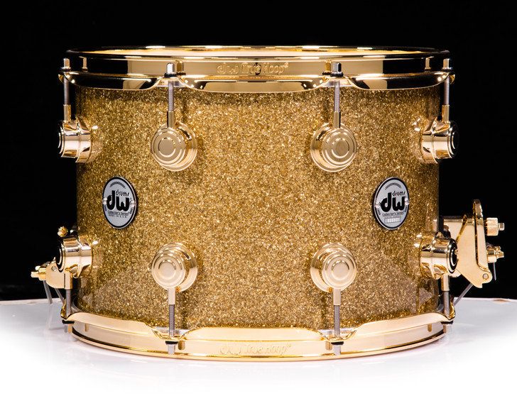 DW Collector's Series 9x13 Maple SSC Snare - Gold Glass w/Gold Hardware