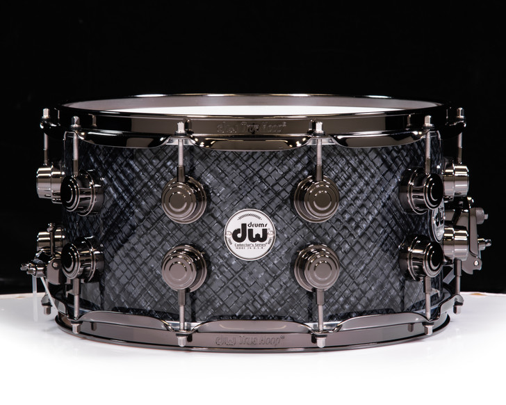 DW Collector's 7x14 SSC Maple Snare - Grey Crystal w/ Black Nickel HW