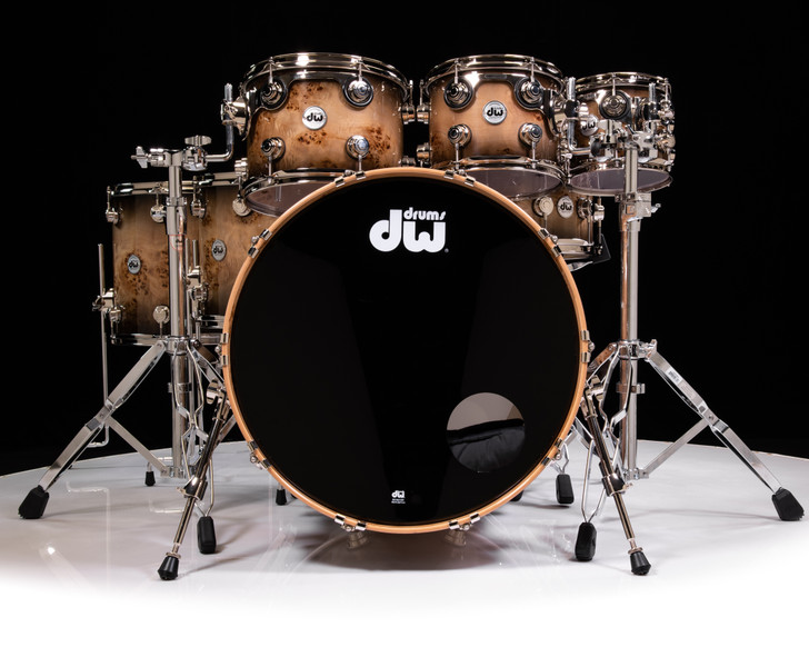 DW Collector's 7pc Purpleheart Kit - Candy Black Burst Mapa Burl