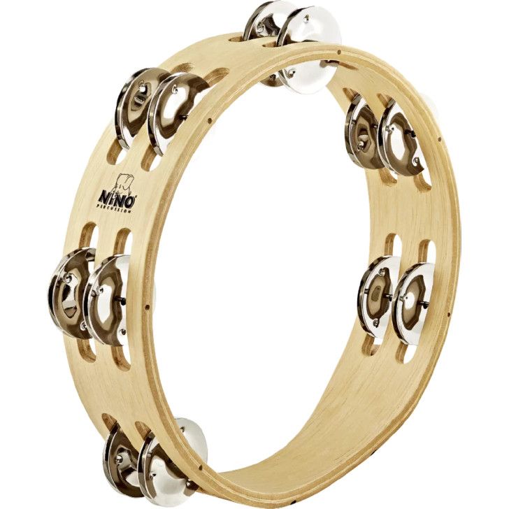 Nino 8" Wood 2 Row Tambourine (NINO50)