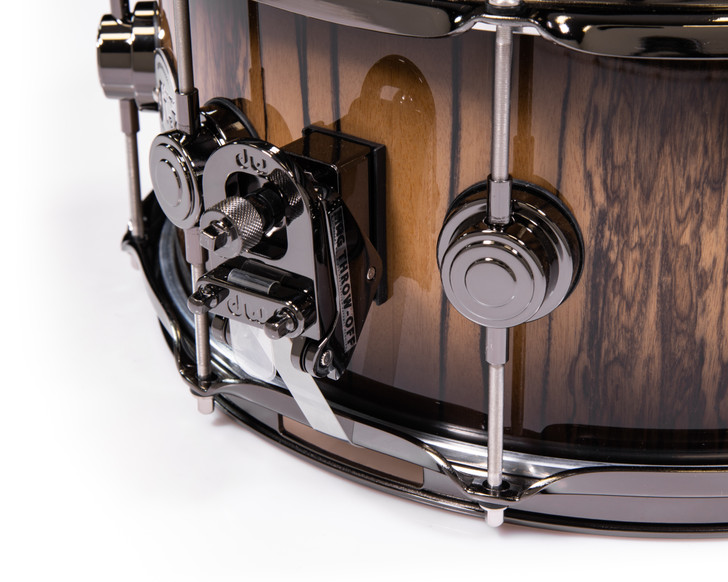DW Collector's Series Ivory Ebony 6.5x14 Snare Candy Black Burst