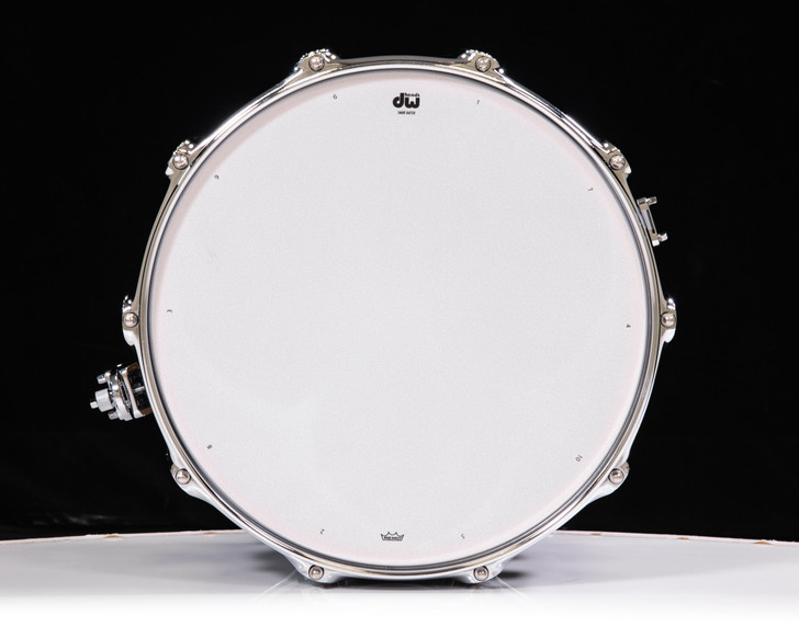 DW Collector's Series Ivory Ebony 8x14 Snare Drum Candy Black Burst