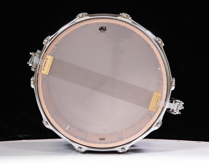 DW Collector's Series Ivory Ebony 8x14 Snare Drum Candy Black Burst