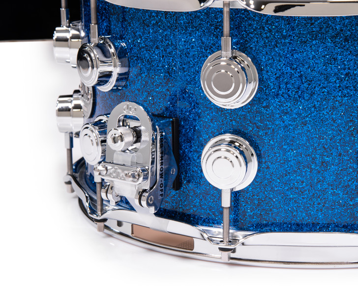 DW Collector's 7x14 SSC Maple Snare - Blue Glass with Chrome