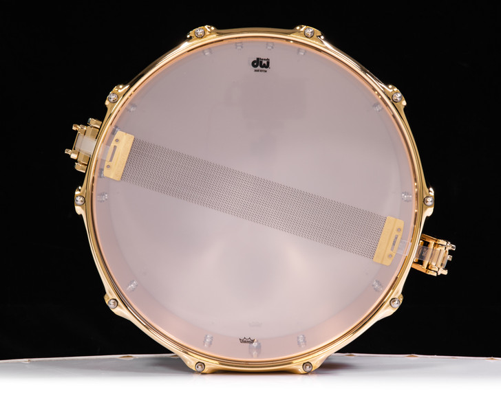 DW Collector's 6.5x14 Brushed Bronze Snare Drum Gold Hardware