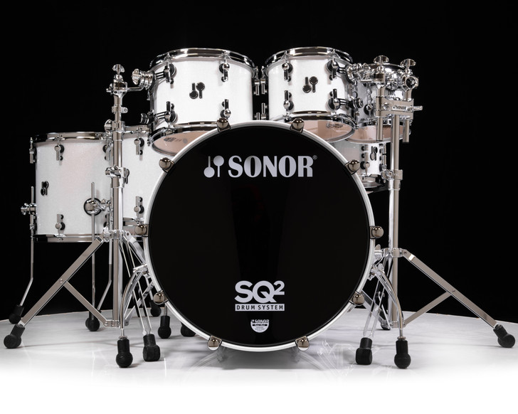 Sonor SQ2 7pc Vintage Birch Kit - White Sparkle 8/10/12/14/16/22/14SD