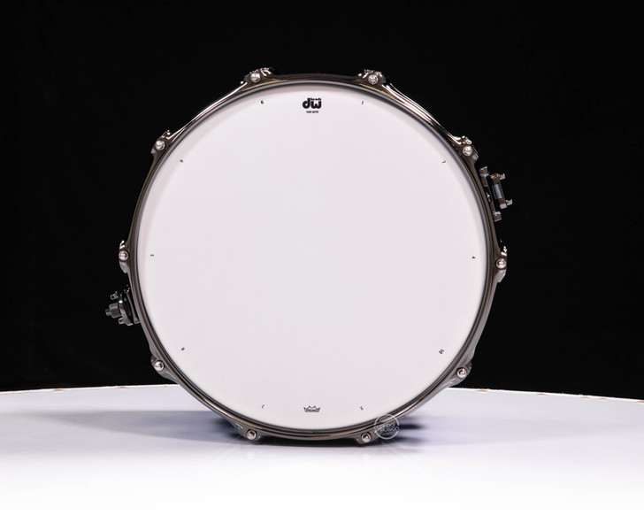 DW Collector's SSC Maple 8x14 Snare - Blue Glass w/Black Nickel HW