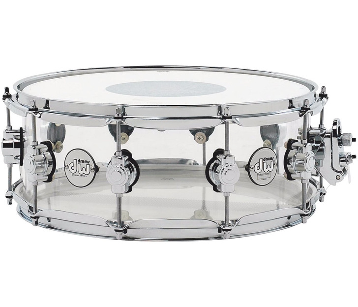 DW Acrylic Design Series Drum 5.5" x 14" Snare - Clear