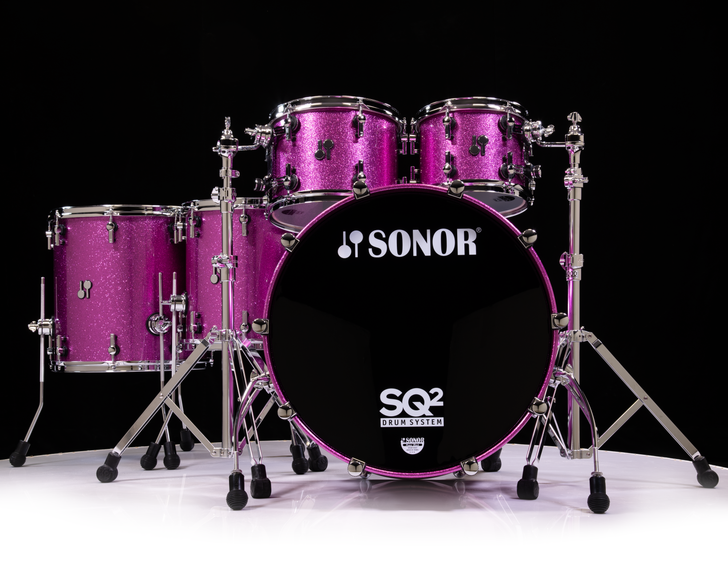 Sonor SQ2 5pc Medium Maple Shell Pack - Bright Violet Sparkle