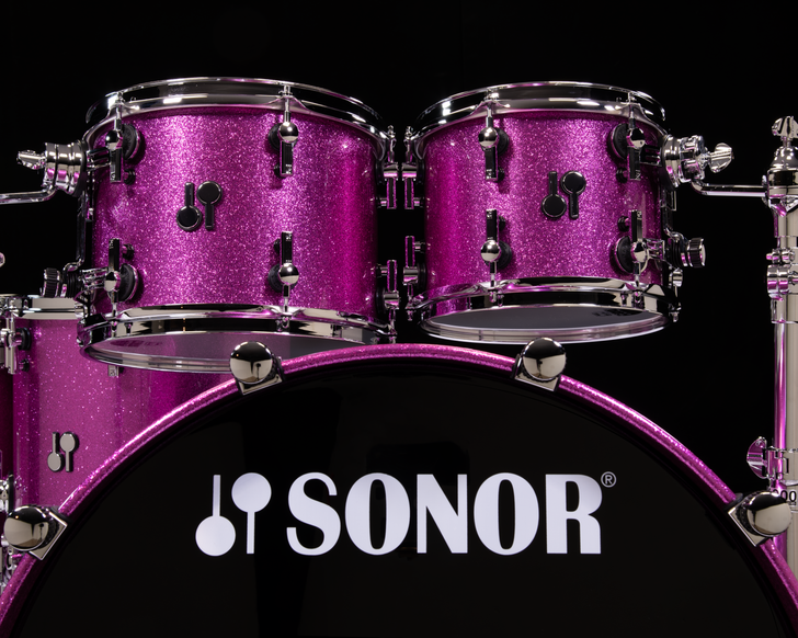 Sonor SQ2 5pc Medium Maple Shell Pack - Bright Violet Sparkle