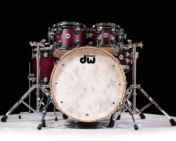 DW Collector's 5pc SSC Maple Kit - Cherry to Ebony Satin Oil Burst