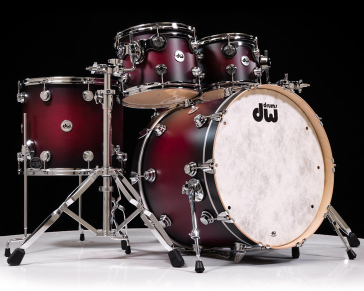 DW Collector's 5pc SSC Maple Kit - Cherry to Ebony Satin Oil Burst