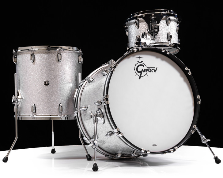 Gretsch Brooklyn 3pc Kit - Silver Sparkle, w/Single Tom Mount