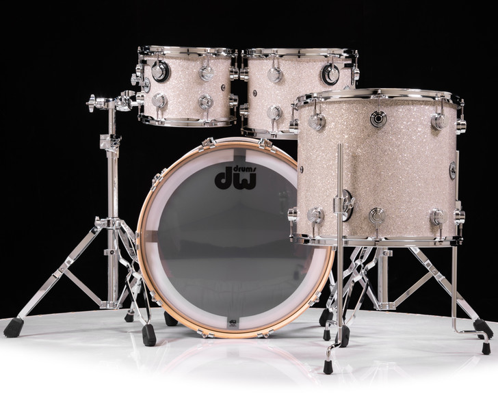 DW Collector's 4pc 333 Maple Kit - Broken Glass w/Chrome HW