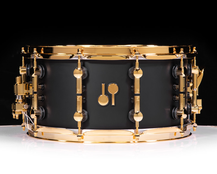 Sonor SQ2 14"x7" Medium Maple Snare - Dark Satin w/Gold HW