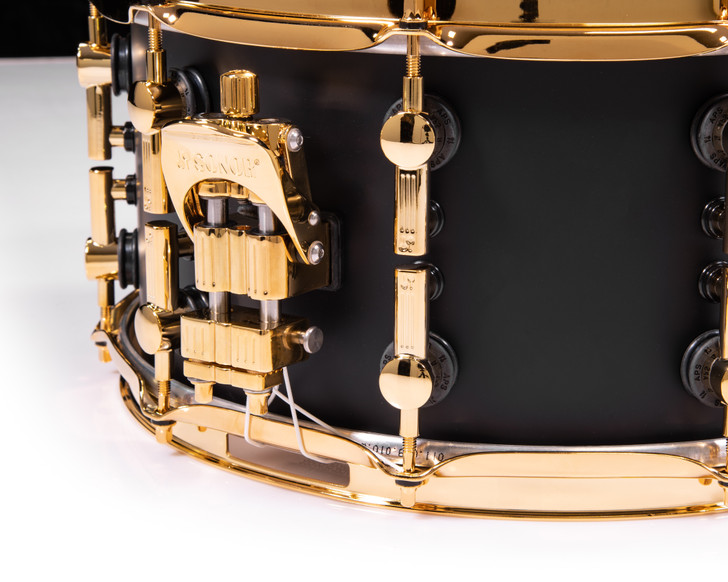 Sonor SQ2 14"x7" Medium Maple Snare - Dark Satin w/Gold HW