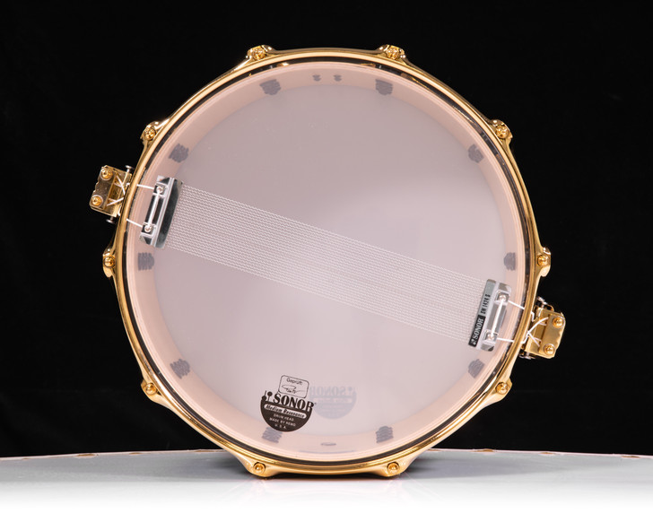 Sonor SQ2 14"x7" Medium Maple Snare - Dark Satin w/Gold HW