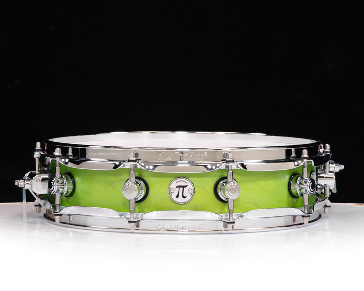 DW Collector's SSC Maple 3.14x14 Pi Snare - Lime Green w/ Chrome HW