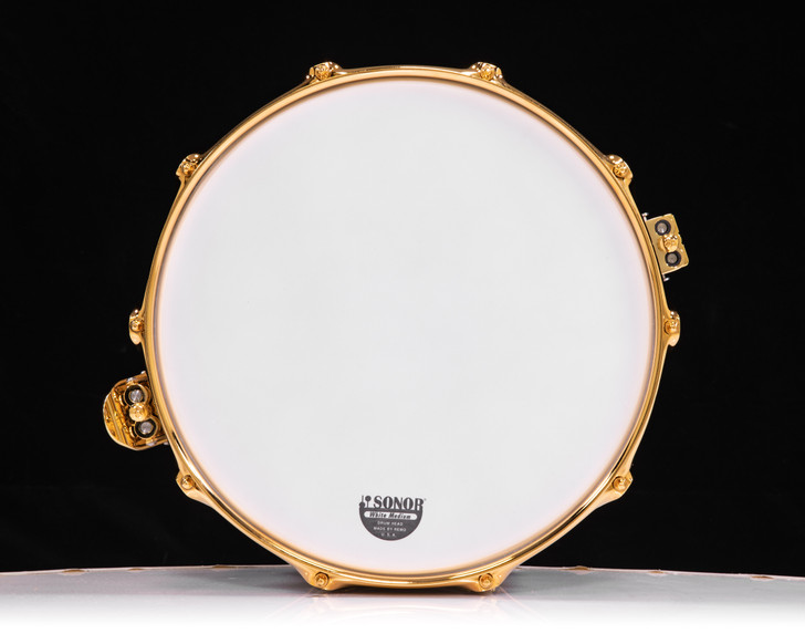 Sonor SQ2 14"x7" Medium Maple Snare - Creme White w/ Gold Hardware