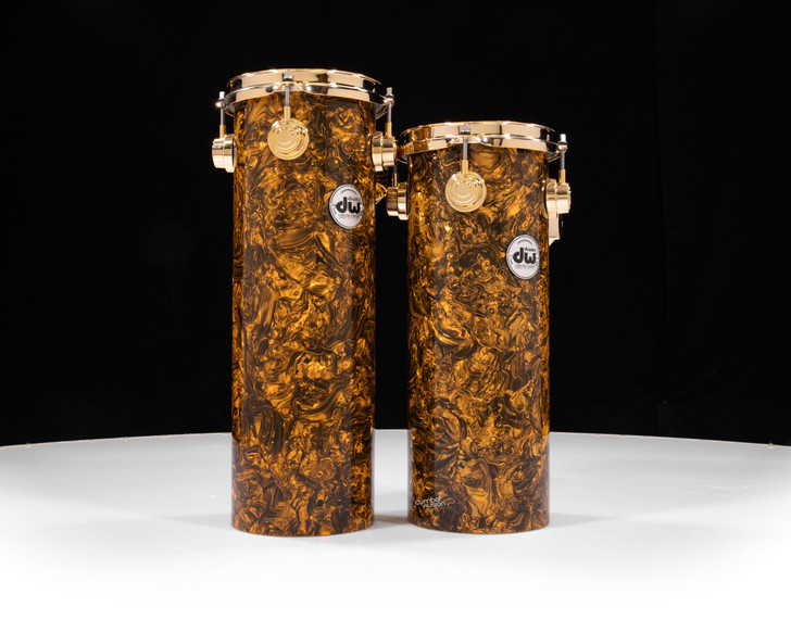 DW Collector's 6x16 and 6x18 Rata Tom Set - Gold Abalone
