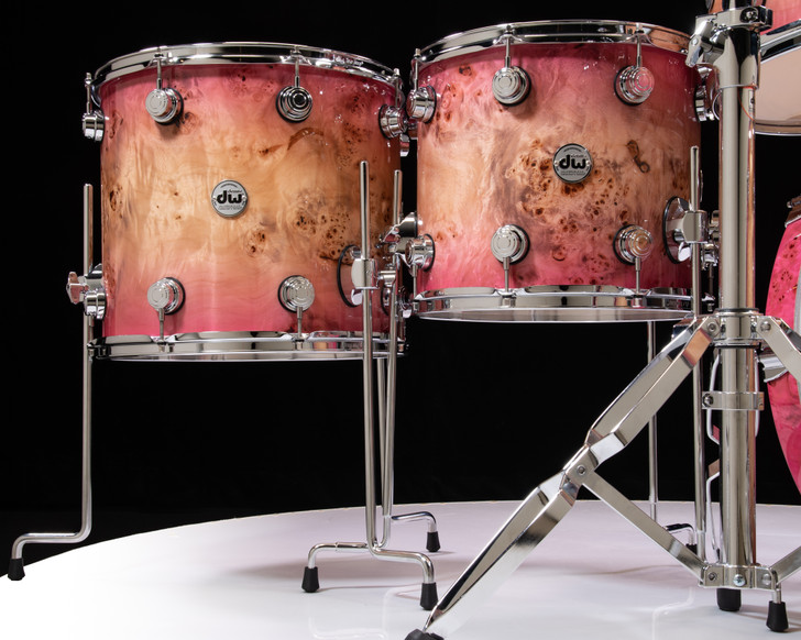 DW Collector's 5pc SSC Maple Kit - Magenta Burst over Mapa Burl