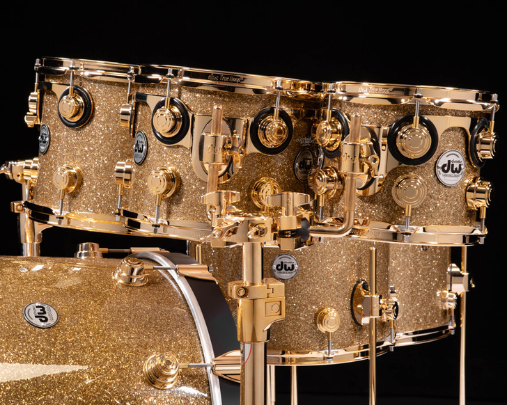 DW Collector's 6pc Maple SSC Kit - Gold Glass w/ Gold HW