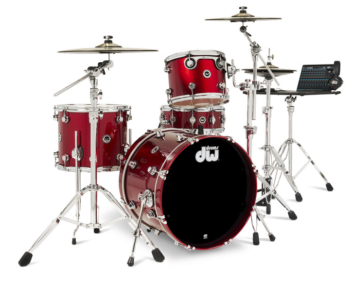 DWe 4-Piece Drum Kit Bundle - Black Cherry Metallic