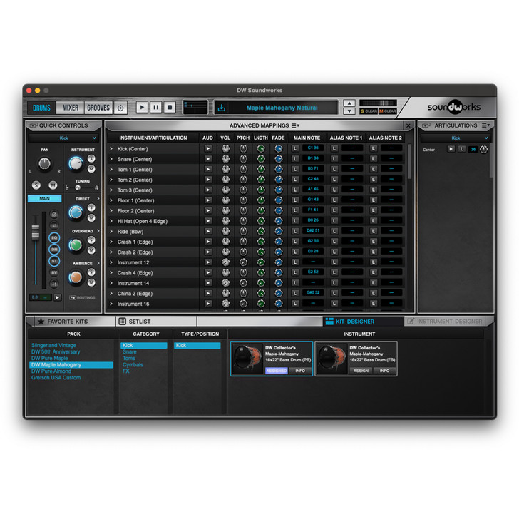 DWe 5-Piece Drum Kit Bundle - Black Galaxy