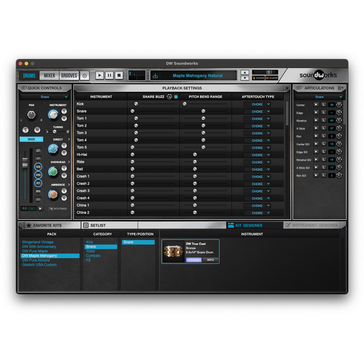 DWe 5-Piece Drum Kit Bundle - Black Galaxy