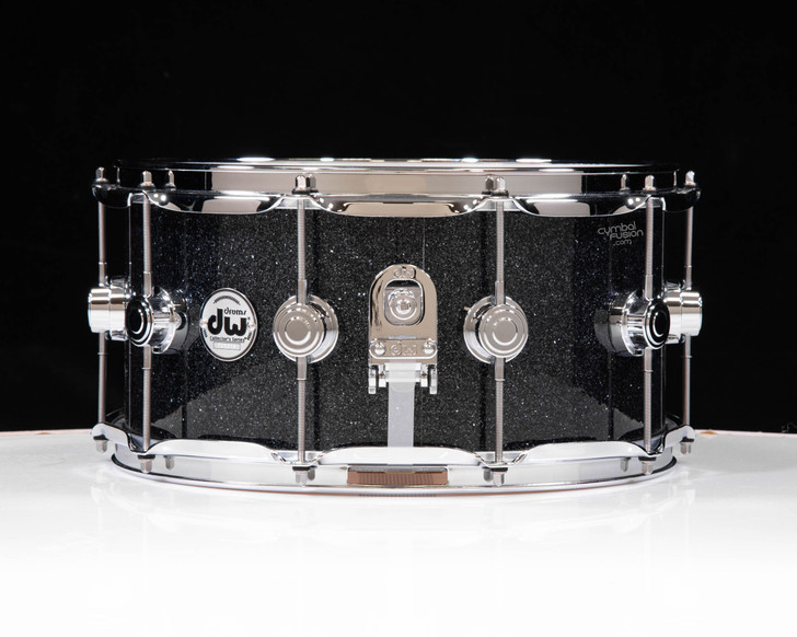 DW Collector's 6.5x14 SSC Maple Snare - Black Ice w/Chrome HW