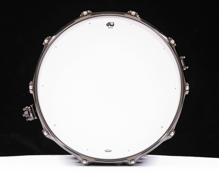 DW Collector's 8x14 SSC Maple Snare - Silver Abalone w/Black Nickel