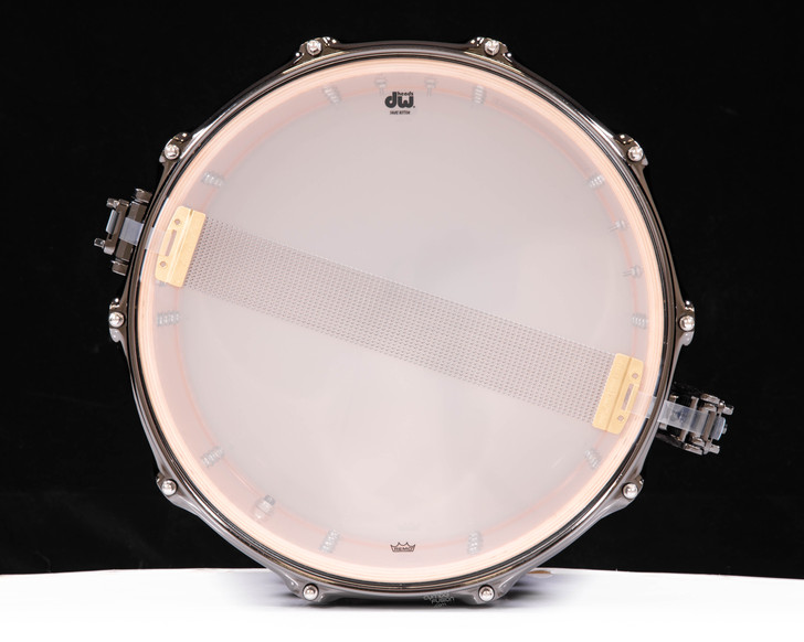DW Collector's 8x14 SSC Maple Snare - Silver Abalone w/Black Nickel