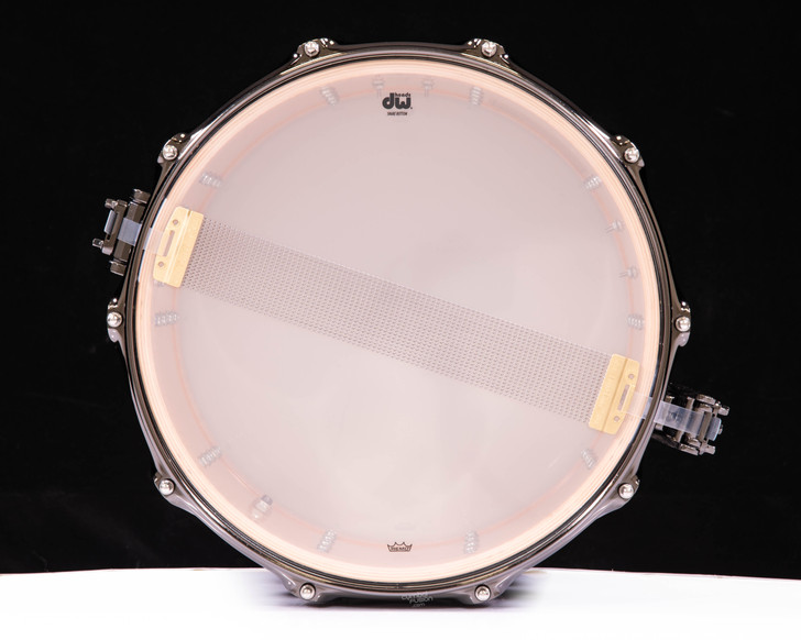 DW Collector's 8x14 Maple Snare - Neon Hot Pink Sparkle w/Black Nickel