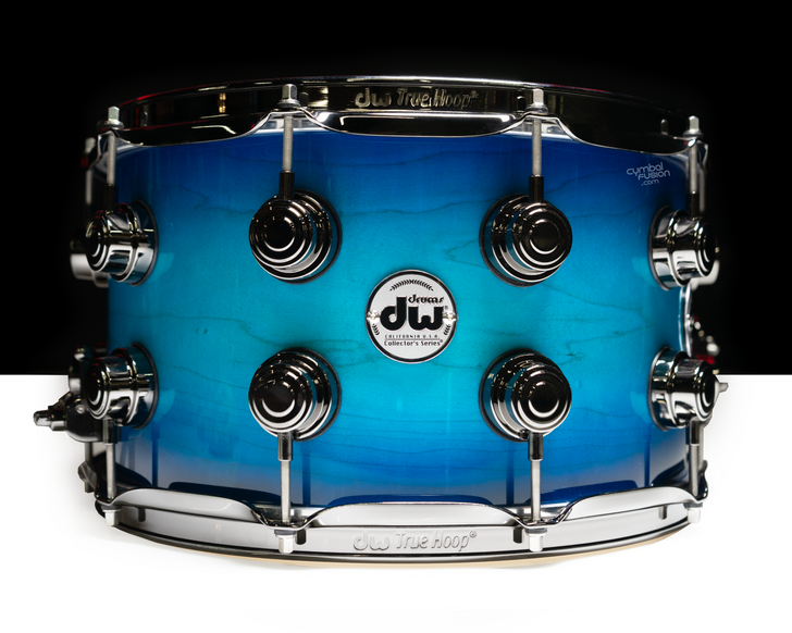 DW Collector's 8x14 Maple Snare - Regal to Royal Burst w/ Black Nickel (1333685)