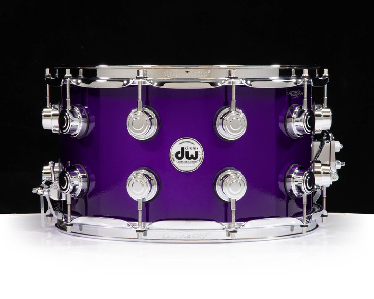 DW Black Nickel Over Brass Snare Drum 8x14 - Illusion Purple