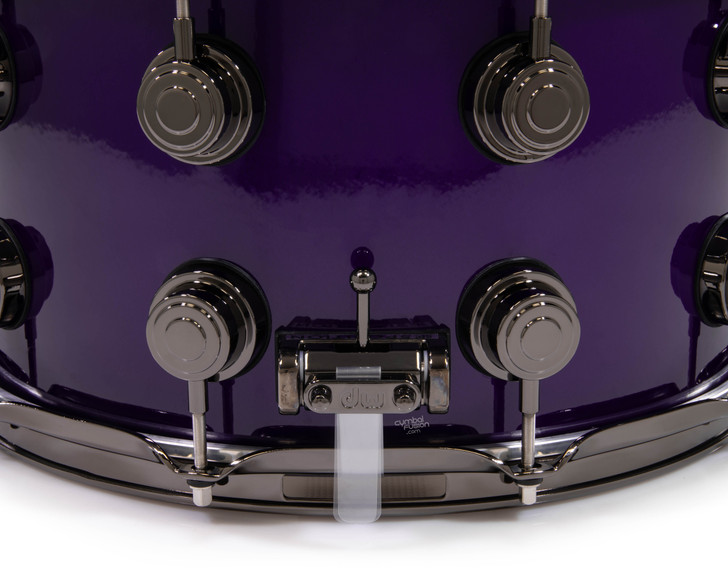 DW Brass Snare Drum 8x14 Black Nickel - Illusion Purple