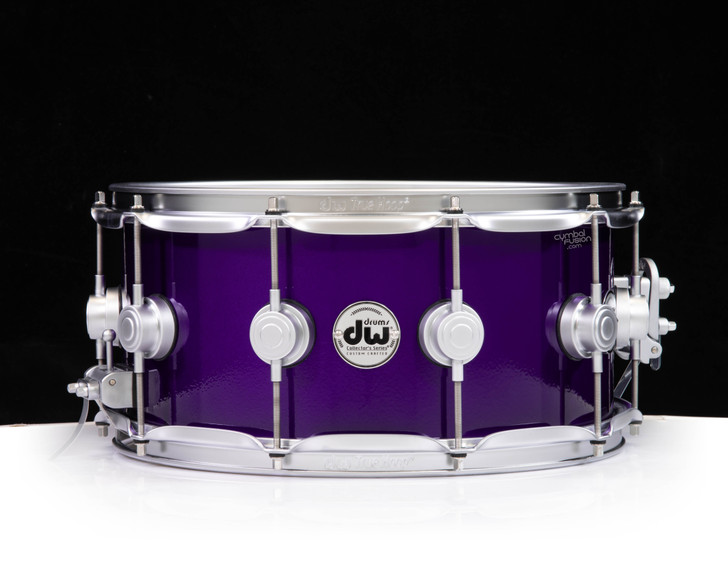 DW Collector's Series 6.5x14 Brass Snare Drum w/Satin Chrome - Illusion Purple