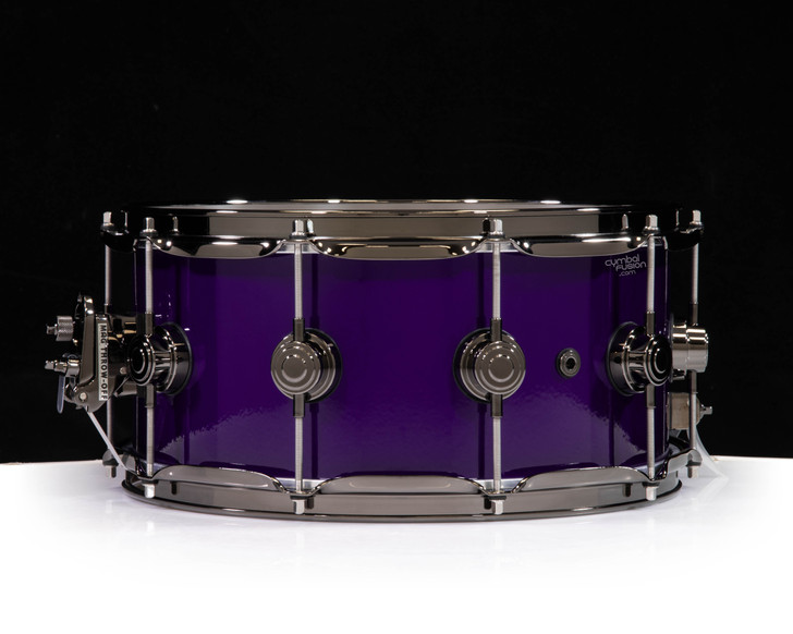 DW Collector's 6.5x14 Brass Snare Drum w/Black Nickel - Illusion Purple