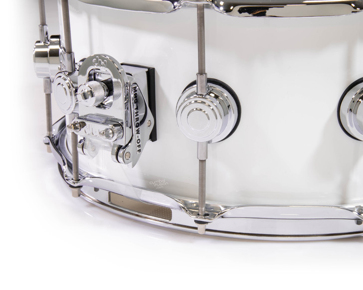 DW Collector's 6.5x14 Brass Snare Drum - Polar White