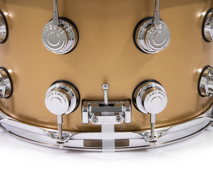 DW Brass Snare Drum 8x14 - Sun Gold
