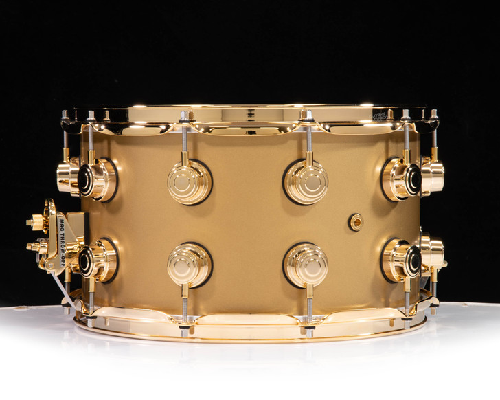 DW Brass Snare Drum 8x14 Gold Hardware - Sun Gold
