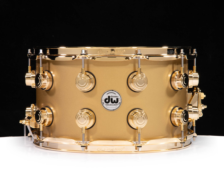 DW Brass Snare Drum 8x14 Gold Hardware - Sun Gold