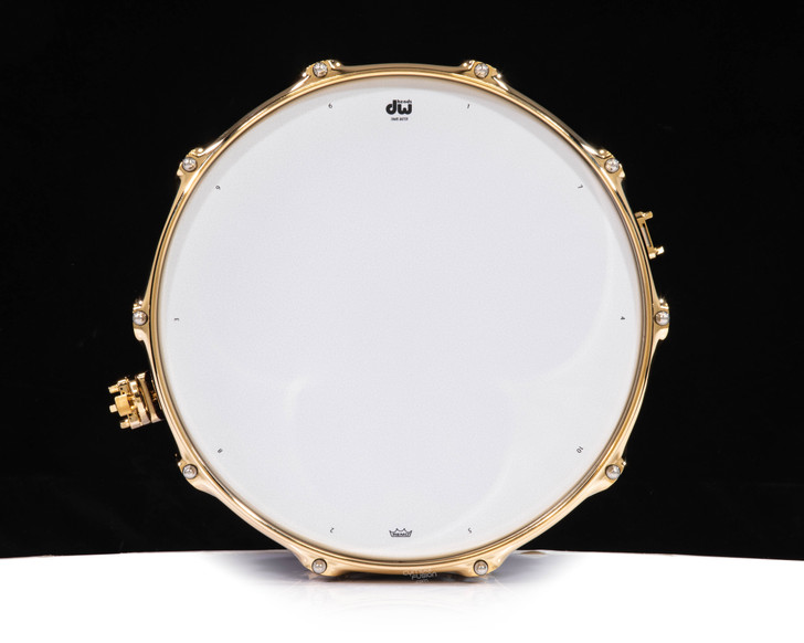 DW Brass Snare Drum 8x14 Gold Hardware - Sun Gold