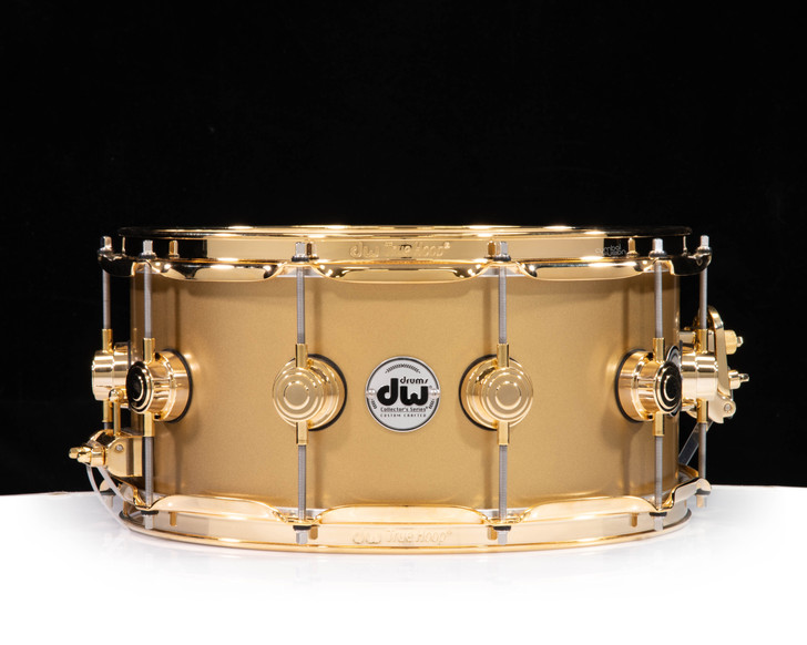 DW Collector's 6.5x14 Brass Snare Drum w/Gold - Sun Gold (DRVB6514SVG-SG)