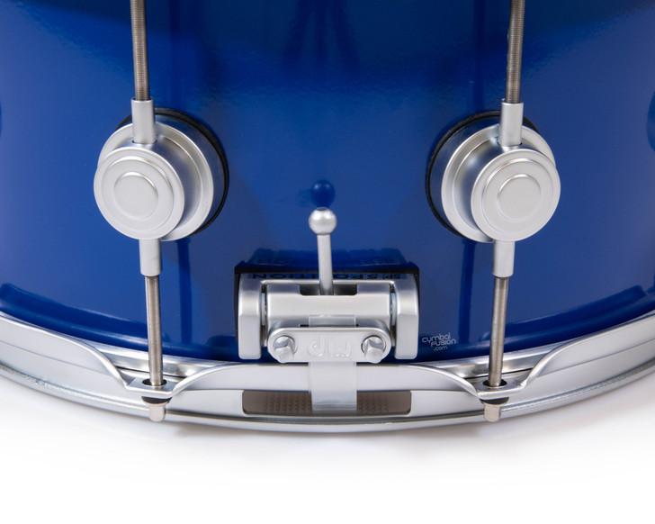 DW Collector's 6.5x14 Brass Snare Drum w/Satin Chrome - Yama Blue