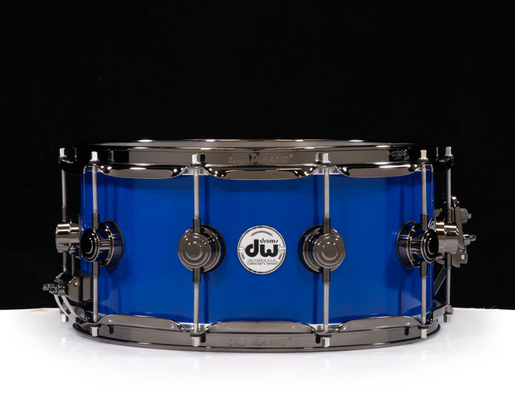 DW Collector's 6.5x14 Brass Snare Drum w/Black Nickel - Yama Blue