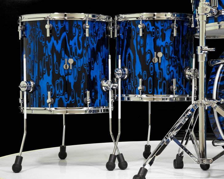 Sonor SQ2 6pc. Medium Maple Kit - Blue Tribal 10/12/14/16/22/14SD