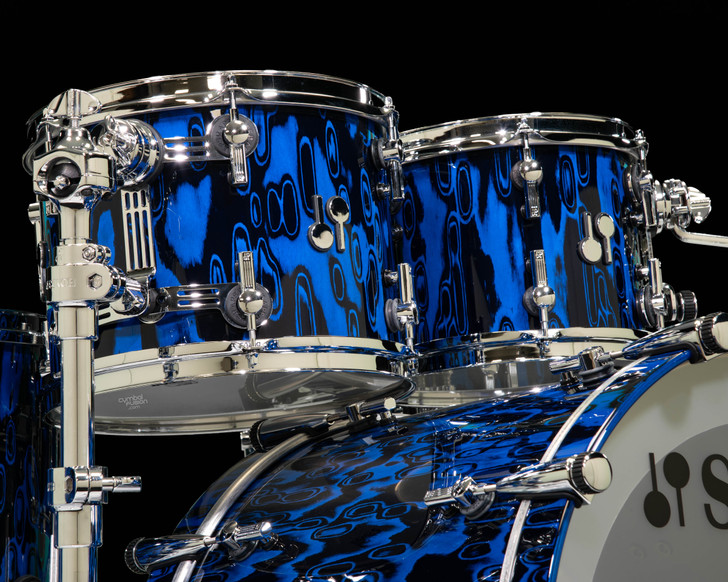 Sonor SQ2 6pc. Medium Maple Kit - Blue Tribal 10/12/14/16/22/14SD