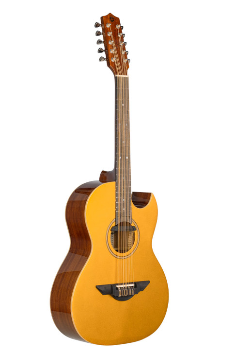 H. Jimenez El Esta'ndar Bajo Quinto  - Gold Sparkle Cutaway Electric