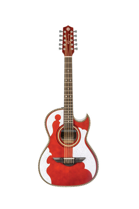 H. Jimenez LBQ4ETR Bajo Quinto Cutaway Electric - Transparent Red